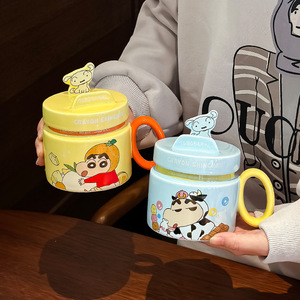 Zuo Mu Crayon Shinchan Ceramic Mug With Lid Leak Proof Handle Cute Gift For Students - Product Image 3