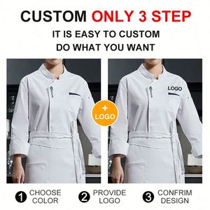 <b>Coat</b> Wearing Uniform Restaurant <b>Long</b> Sleeve Kitchen Work Jacket for <b>Men</b> Customized Chef Clothes Suit - Product Image 4