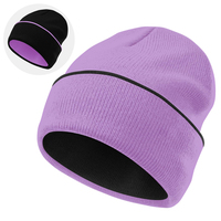 Gorro de Punto Acrílico Suave y Cálido de Invierno, Gorro de Punto Reversible con Logotipo Personalizado, Fabricante de Gorros