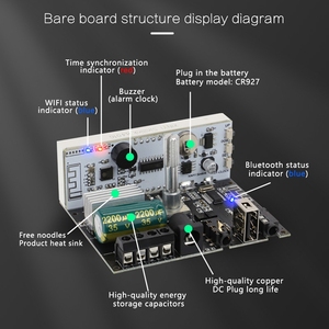 XY-W100L <b>Digital</b> Power Amplifier Board, 100W×2 Hi-Fi Stereo Amp Module with WiFi Timing <b>Clock</b> Function - Product Image 3