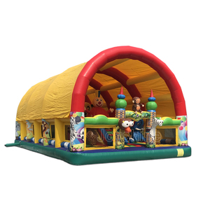 Château gonflable à rebond pour enfants, grande tente de plein air gonflable, château pare-soleil, jeux d'amusement, roulettes - Product Image 3