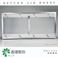 RBL11555 Boîtiers d'air de retour carrés modernes en acier galvanisé avec couche isolante pour stabiliser la température de l'air des conduits d'air des centres commerciaux