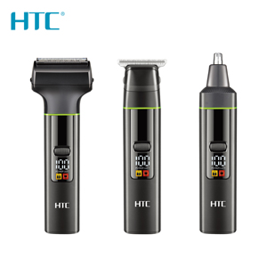 Bộ dụng cụ chăm sóc nam giới HTC AT-1202 3 trong 1: Máy cắt tóc, máy tỉa lông mũi, máy cạo râu, chức năng từ tính, có màn hình hiển thị, chuyên nghiệp - Product Image 3