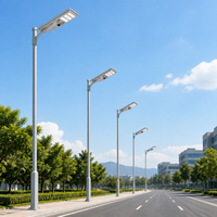 Lampadaire solaire LED extérieur tout-en-un 200W 400W, étanche IP67, batterie au lithium solaire monocristalline, garantie 3 ans