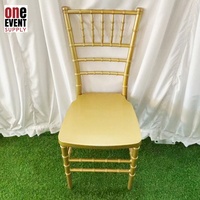 Chaise Chiavari blanche détachable One Event Supply, en PP, pour salle à manger, mariage, hôtel, événements extérieurs, chaise de fête moderne