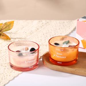 Bougie Pilier Aromatique Luxueuse Faite à la Main avec Logo Personnalisé, Pot en Verre Biodégradable, Parfumée, Noël, Nouvel An, Anniversaire - Product Image 2