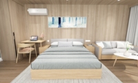 Maison préfabriquée modulaire ignifuge et résistante au vent pour location Airbnb en Tyrol autrichien, résiste aux typhons de catégorie 12 et aux tremblements de terre de 9,0.