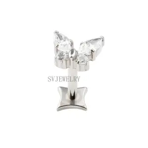 Di alta qualità più stili in acciaio inox 1.2/6/8/10mm trago Piercing argento Piercing accessori raffinati gioielli