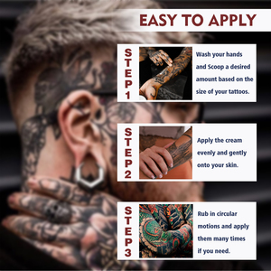 Baume de soin après tatouage, rehausseur et illuminateur de couleur <span class=keywords><strong>pour</strong></span> les anciens tatouages, crème réparatrice anti-démangeaisons biologique <span class=keywords><strong>pour</strong></span> les nouveaux encrements - Product Image 6