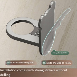 Creative Cartoon Perforation-free Body Wash Rack <b>Wall</b> Hanging Bathroom Shampoo Bathroom Traceless <b>Stick</b> Shelving Bear <b>Hook</b> - Product Image 5