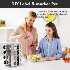 Kitchen Spice Organizer Rack Rotated Spice Rack <b>Rotating</b> Wholesale <b>Display</b> Rack Spice Organizer Storage Kitchen 12 Glass Bottles - Product Image 2
