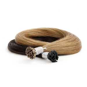 Extension di Capelli Umani Brasiliani Remy di Prima Qualità con Cheratina e Punta Piatta, Tessitura Singola Virgin - Product Image 2