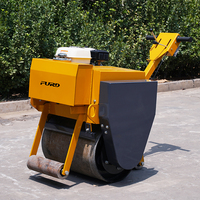 Rouleau compresseur monocylindre de 325 kg avec moteur GX160, pompe hydraulique, force de vibration de 15 KN et compacteur de terre