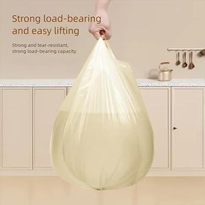 <b>Large</b> Handheld Kitchen Trash Bags for Home, Thickened Vest Style, Leak Proof, Milky White, Suitable Daily Waste Storage - Product Image 3