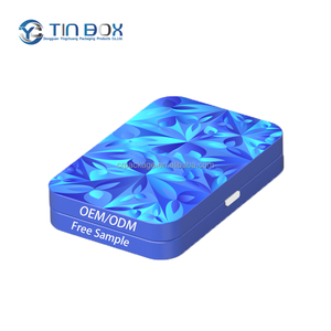 Caja de lata de almacenamiento pequeña de goma de Chocolate Cr, embalaje con logotipo personalizado, caja de lata con bisagra <span class=keywords><strong>Rectangular</strong></span> a prueba de niños de Metal - Product Image 2