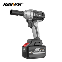 NANWEI 21V Ensemble d'outils électriques sans fil sans balais de qualité industrielle pour le bricolage, comprenant perceuse, clé à chocs, meuleuse d'angle, marteau - Batterie incluse
