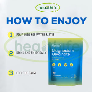 Suplemento de <span class=keywords><strong>Magnesio</strong></span> Healthife Sleep Emotion, Sabor a Limón, <span class=keywords><strong>Polvo</strong></span> de <span class=keywords><strong>Magnesio</strong></span> Glicinato - Product Image 3