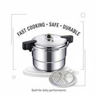 Casserole à pression de grande taille pour la cuisine, utilisation domestique, compatible avec les cuisinières à induction, en aluminium