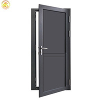 Pintu Masuk Depan Kedap Suara Berbahan Aluminium Kustom Mewah dengan Engsel dan Kaca Tempered Ganda untuk Bangunan