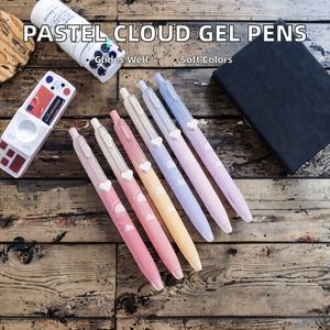 Yimian Kawaii Pastell & Herz-Design 0,5mm Kunststoff-Klickstifte Schwarze Tinte Glatt Schreibende Radierbare Gel-Stifte für Büro & Schule - Product Image 2