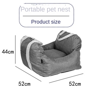 Yaratıcı taşınabilir çevre dostu kare SUV ön arka bez köpek kulübesi ev açık kullanım için katı desen kış aksesuar - Product Image 6