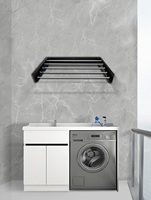 Séchoir à linge mural pliable en métal gain de place pour chaussures et sacs