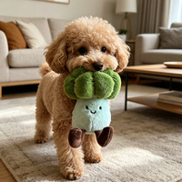 Jouet en peluche pour chien en forme de chou-fleur artificiel pour mâcher, mordre, soulager le stress et les poussées dentaires - Petits/Grands animaux de compagnie