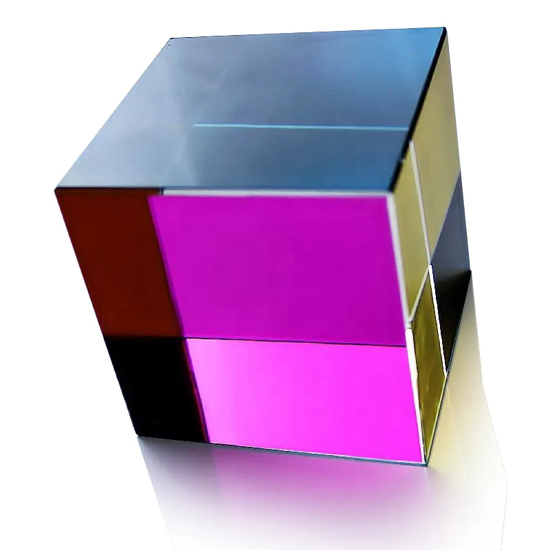 Custom Optical Glass Cube Crystal Stained Glass Prism Rgb Dispersion Six-sided Rainbow Cube