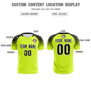 Ensembles d'entraînement de football classiques vert néon personnalisés pour adultes/enfants - Product Image 4