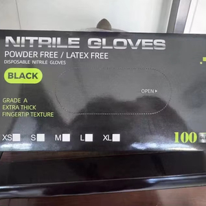 ถุงมือยางไนไตรล์สีดำแบบใช้แล้วทิ้งสีฟ้าแบบไม่มีผง - Product Image 1