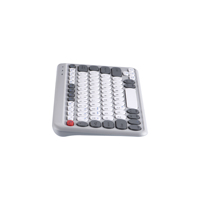 Keyboard bermain game mekanis nirkabel USB 2.4Ghz 3 perangkat menghubungkan 78 tombol merah kondisi baru Tablet komputer standar