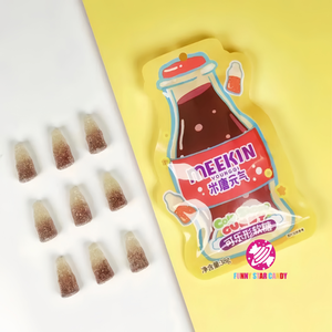 China Fábrica Cola Forma Caramelos Suaves Yummy Snacks Custom Sweets Soda Sabor Sugar Coated Mini Gummy - Product Image 4