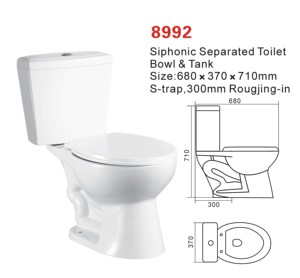 Inodoro <span class=keywords><strong>de</strong></span> Dos Piezas con Sifón Cerámico Moderno <span class=keywords><strong>de</strong></span> Buena Calidad y <span class=keywords><strong>Precio</strong></span> Accesible - Product Image 4