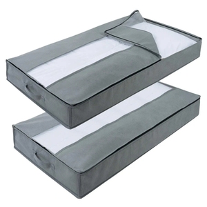 Organizador de Almacenamiento Grande con Cierre, de Tela No Tejida, para Edredones y Colchas, Plegable, para Debajo de la Cama, Ahorra Espacio, para Ropa - Product Image 1