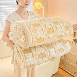 Vente en gros de couverture cationique double couche épaissie pour l'hiver Couverture en laine d'agneau composite Couverture pour enfants - Product Image 6