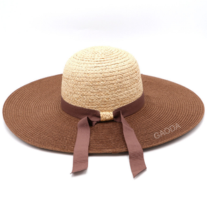 Đen rộng vành của phụ nữ sombrero mềm rơm mùa hè mũ đầy màu sắc giản dị ngoài trời <span class=keywords><strong>Raffia</strong></span> mũ rơm - Product Image 4