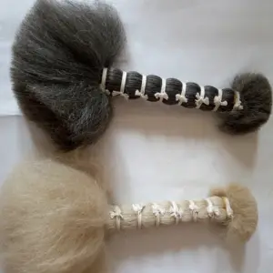 100% Yak Hair Black And White Color 15cm-40cm For Hair Extension And Wigs