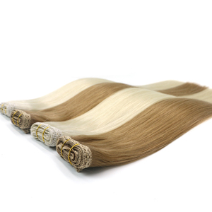 Extensions de cheveux humains 100% <span class=keywords><strong>Remy</strong></span> <span class=keywords><strong>Martin</strong></span> Cuitcle, double trame, double plat, avec dentelle - Product Image 3