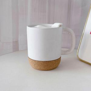 Large 15oz Eco-Friendly Ceramic Mug Aluminum Cork Bottom Lid Thermal Transfer <b>Printing</b> for Mom Dad Custom Gift for <b>Coffee</b> Latte - Product Image 2