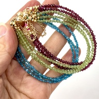 Bracelets en pierres précieuses naturelles à facettes, 3 couches, style bohème, pour tous les jours, bijoux de fête