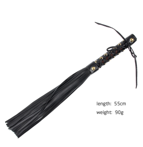 Fouet BDSM Muqu Black 55x2.5cm pour jeux adultes, dispositifs de bondage et de fessées pour couples en roleplay - Product Image 4