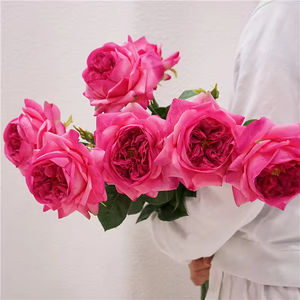 Rosas Artificiales Juliet Real Touch 2026, Color Rosa Intenso, para Arreglos Florales, Tallos de Látex - Product Image 2