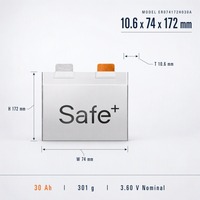 Cellule de batterie semi-solide 3,6 V 349 Wh/kg Haute densité énergétique 20 Ah 23 Ah 30 Ah 39 Ah Cellule lithium rechargeable en pochette pour drone UAV
