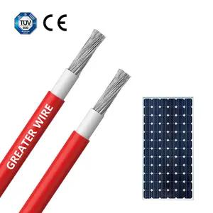 Approbation TUV fil de cuivre étamé résistant aux UV fil de câble solaire photovoltaïque 5mm 4mm 6mm 10mm 35mm2 câble solaire PV