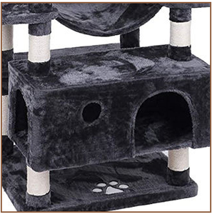 Árbol para Gatos Moderno de Varios Niveles, Grande y Premium, con Postes de Sisal para Rascar y Perchas de Madera - Product Image 6