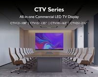 Écran tactile interactif intelligent LED couleur haute luminosité tout-en-un de 108/135/163 pouces à fixation murale pour l'éducation et les réunions