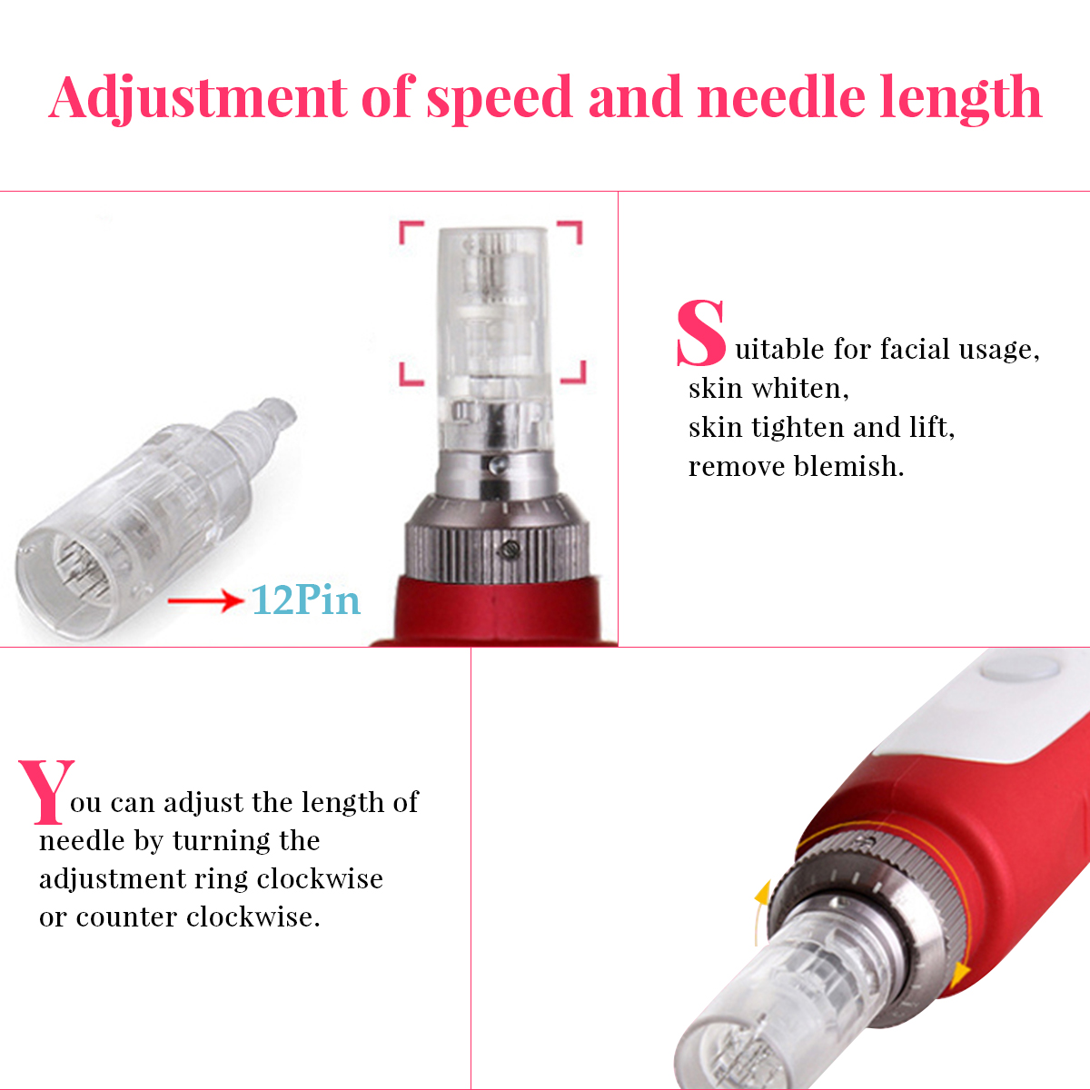 Professional Micro Needling Derma Pen And Electric Derma Pen Needle Cartridge for Skin Tighten