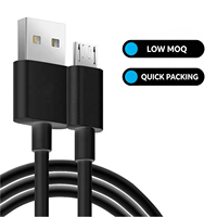 Câble USB-A vers Micro HNT 1m, câble de charge rapide 3A, câble de données avec conducteur en cuivre pur, matériau TPE pour téléphones mobiles