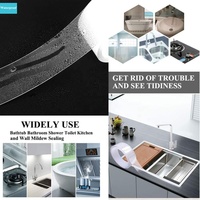 Transparan Tahan Jamur Tahan Air Dempul Perekat Kitchen Sink Tape untuk Dapur Wastafel Bathtub