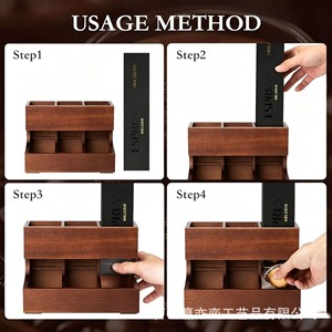 Estante de almacenamiento de cápsulas de café de madera, organizador de escritorio para cápsulas de Espresso, Material de madera maciza, artículo para el hogar - Product Image 4